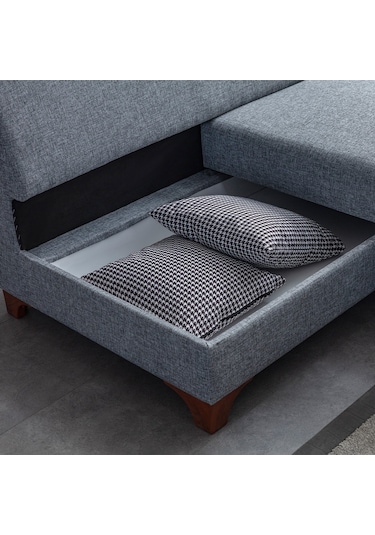 Eymense Tloft Köşe Koltuk Takımı Gri Sol Köşe