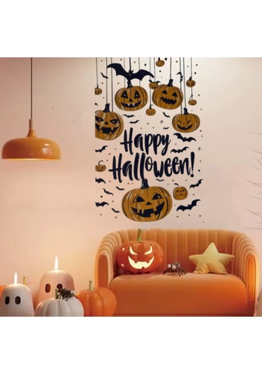 River World Duvarlar İçin Sticker Teması Hallowen Balkabaklı