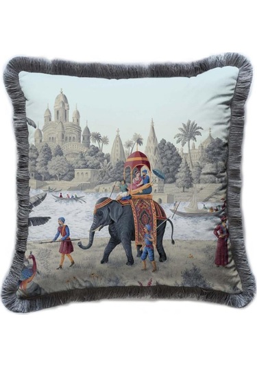 Otantik Manzara Yastık/kırlent Dolgu Boncuk Elyaf, Ulusl. Yıkama Ve Solmama Sertifikası Çok Renkli