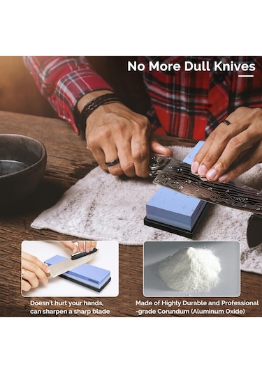 Valkyrie 7 Parça Profesyonel Bıçak Bileme Seti 4 Taraflı Biley Taşı 400 1000 3000 8000 1. Kalite Sulu Bileme 1. Kalite