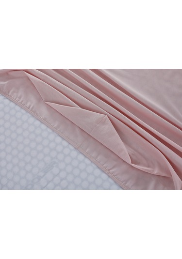 Colourful Fitted Çarşaf Çift King Size - Pudra