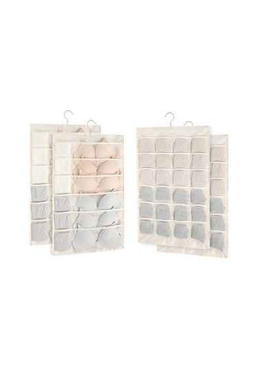 Cc Globall 2 Adet Çift Taraflı Askılı Kıyafet Çantası Bej