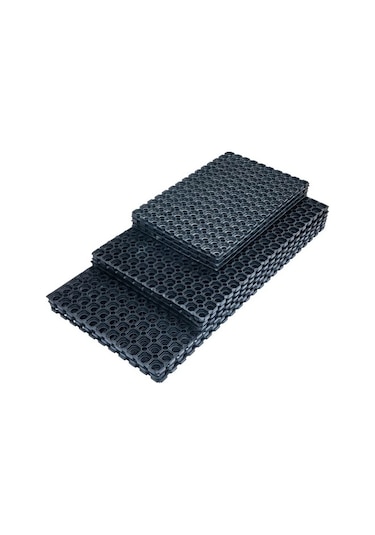 40 60 Petek Desenli Kauçuk Paspas Altı Açık