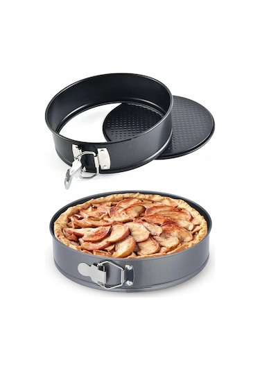 Kapris 3 Lü Kelepçeli Kek Kalıbı Seti 24-26-28 Cm Kap-520 Antrasit