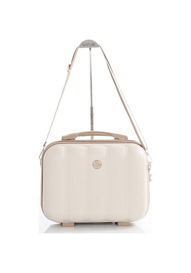 Polipropilen 4'lü Valiz Seti V305 Beyaz - Kahverengi