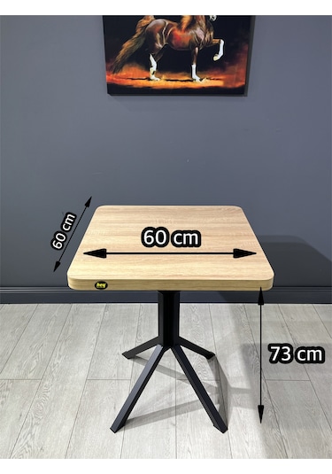 Mercan Sonoma 2 Kişilik Kare Mutfak Yemek Masası Takımı 2+1 Keten Gri 60 Cm Sonoma Gri 2'li