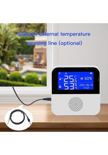 Pazly Tuya Wifi Sıcaklık/nem Sensörü: Uzaktan Kontrol, Akıllı Ev, Alexa & Google Home Uyumlu