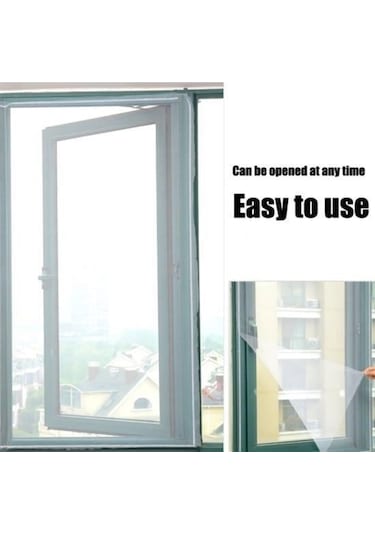 Büro Ev Ofis Yazlık İçin Çift Kanat Cam Pencere Kapı Sinekliği