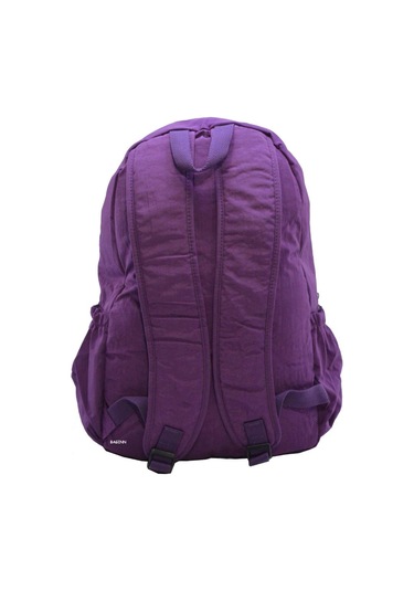 Klinkır Bayan Sırt Çantası Çok Cepli Yağmura Dayanıklı Hafif Kumaş Yeşil Renk Okul Çantası Mor