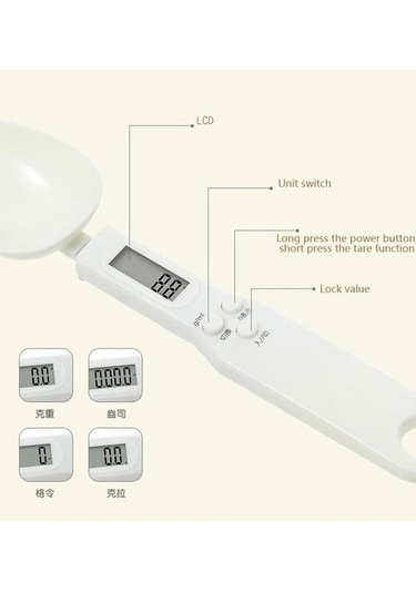 Yeni 500g / 0.1g Taşınabilir Lcd Dijital Mutfak Ölçeği Kaşık Gram Elektronik Kaşık Ağırlık Volumn Gıda Ölçeği Yeni Yüksek Kalite Ahşap