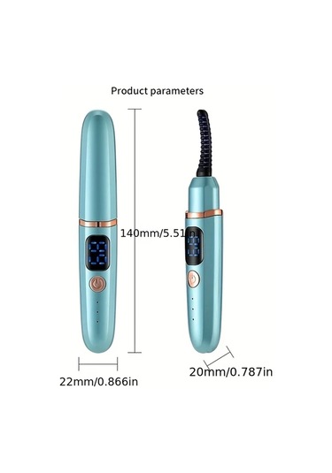 Elmpaly Elektrikli Isıtmalı Kirpik Maşası 3 Sıcaklık Ayarlı Usb Şarj Fırçalı Mor