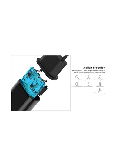 Fastbuy Siyah 2a Lightning Şarj Seti, Euro Şarj Aleti + 1m Kablo, Ani Akım, Kısa Devre & Sıcaklık Koruma