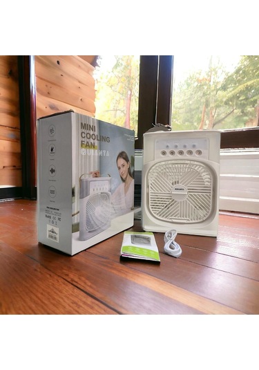 Aubyhe Usb驱动迷你冷风加湿器 3档风速+3种喷雾模式 Led彩灯与定时器功能 家庭办公室适用 白色