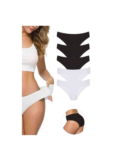 5 Adet Kadın Dikişsiz Lazer Kesim Esnek İz yapmayan Külot S1