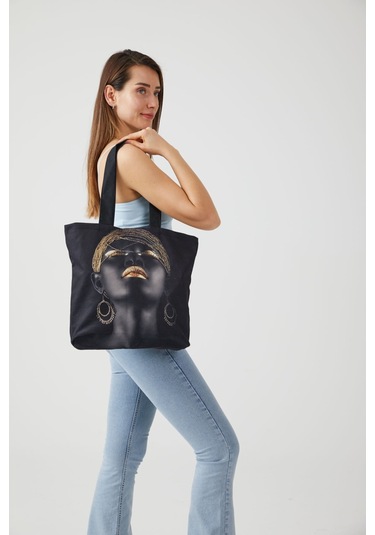Kadın Siyah Bez Çanta Siyah