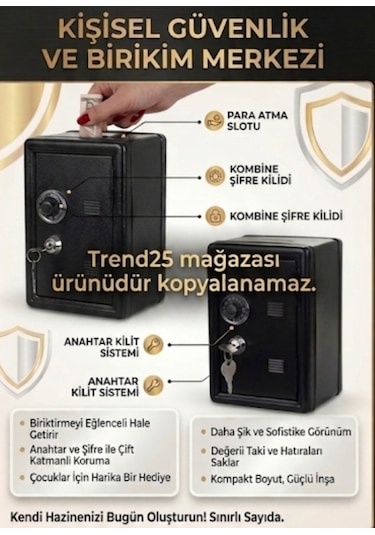 Şifre Detaylı Anahtarlı Kilitli Paramatik