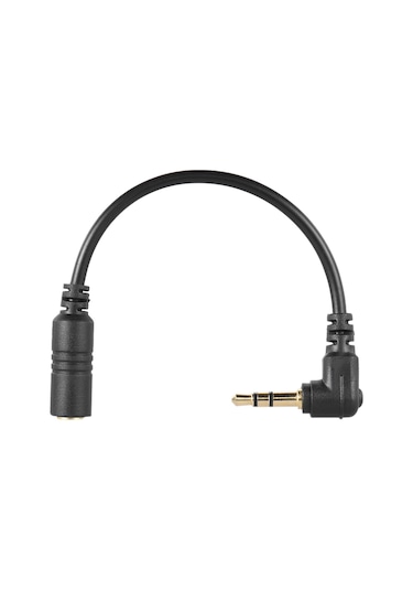 Hombey Telefon Mikrofonunu Bilgisayara Ve Dslr Kameralara Çeviren 3.5mm 4-3 Kutup Adaptör Kablosu 13cm