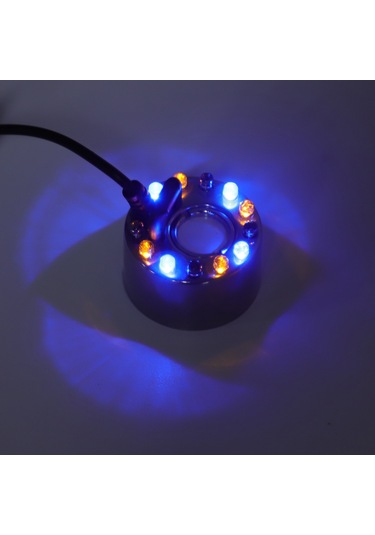 Ximistore9 Stoksel Çelik Soğuk Buhar Oluşturucu 12 Led'li - Akvaryum, Bahçe, Vazo Dekorasyonu İçin - 110-240v Avrupa Standartı Şarj Aleti