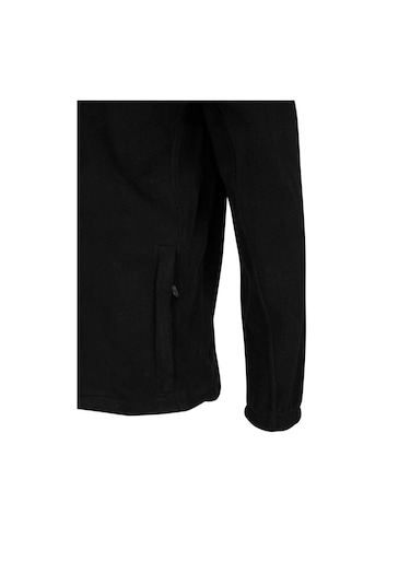 2as Saka Tam Fermuarlı Erkek Polar Sweatshirt Siyah 001