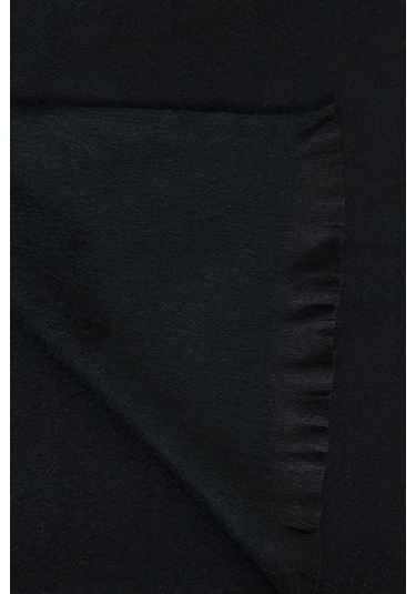 AC&Co / Altınyıldız Classics  Erkek Sıyah Desensiz Sıcak Tutan Triko Atkı Sıyah Siyah