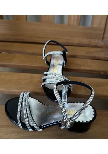 Gala Taş İşlemeli Çocuk Topuklu Ayk. Siyah