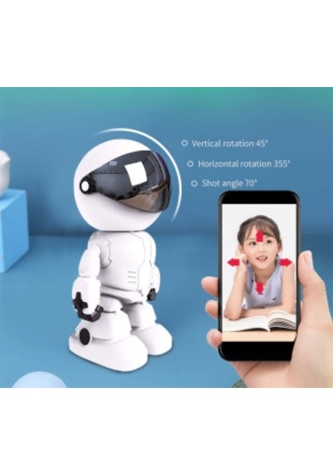 1080p  Robot Görünümlü  Wifi Ip Güvenlik Kamerası  Kablosuz Gece