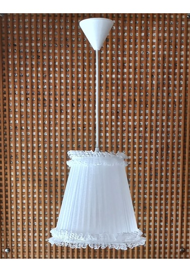 N-08 Beyaz Organze Yatak Odası Çocuk Ve Bebek Odası Avize Beyaz