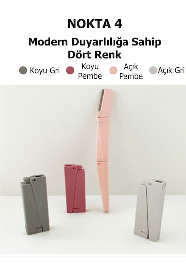 Sindo Prime Kaş Alma Çift Katlama Jilet Açık Pembe 2'li Set