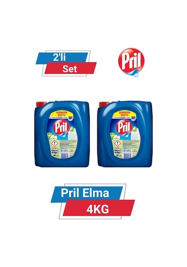 Pril Elma Kokulu Sıvı Bulaşık Deterjanı 2 x 4 KG