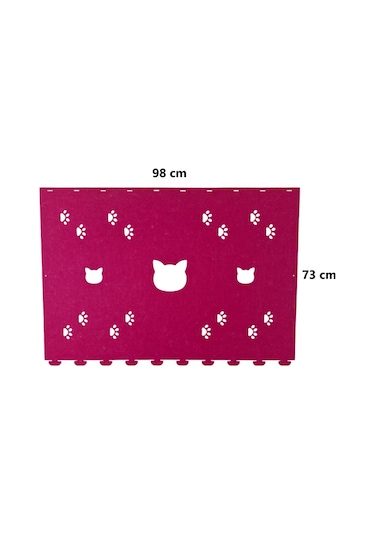 Kedi Oyuncağı Tüneli 1. Kalite 3mm Keçeden Geçmeli Kedi Ve Pati Figürlü 9 Renk A2