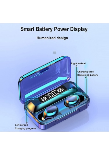 Novahub F9-5 Tws Kablosuz Kulaklık: 8d Hifi Ses, Gürültü Engelleme, 1200mah Şarj Kutusu İle Şık Ve Pratik
