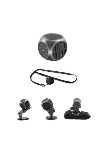 Küçük Siyah 1080p Hd Dijital Kameralar, 6 Infrared Gece Görüşü Led, Hareket Algılama, 145 Geniş Açı, Araba/spor/güvenlik Kamera