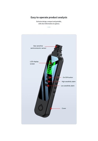 Trendooze Yanıcı Yanıcı Test Taşınabilir Taşınabilir Kaçak Kaçak Gazlar Gaz Gaz Elde Doğal Dedektörü Cihazı Qf