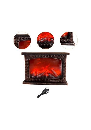 Suntek Led Şömine Fener Yılbaşı Süsü Patio Ofis Için Dekoratif