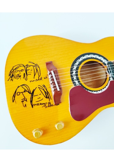 El Yapımı 1/4 Ölçek Minyatür Elektro Akustik Gitar J160e