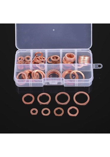 Dancemonkey 80 Parça Bakır Conta Takımı - M6-m20 Arası, Su/yakıt/hidrolik Bağlantılar İçin