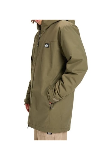 Quiksilver Quıksılver Overcast 3k Parka Erkek Iris Leaf - Solid Ceket Eqyjk04203-6490 Yeşil