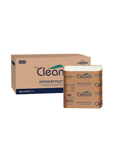Rulopak By Clean Dispenser Peçete 200 Yaprak 18'Li Paket