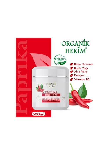 Paprika Biberli Balsam Kas Eklem Ve Besleyici Masaj Jeli 500 Ml