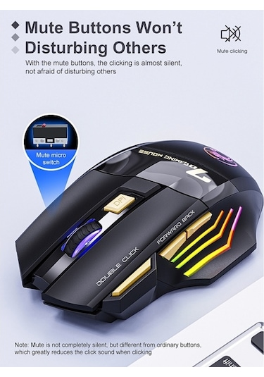 Imice GW-X7 RGB Kablosuz Oyuncu Optik Mouse