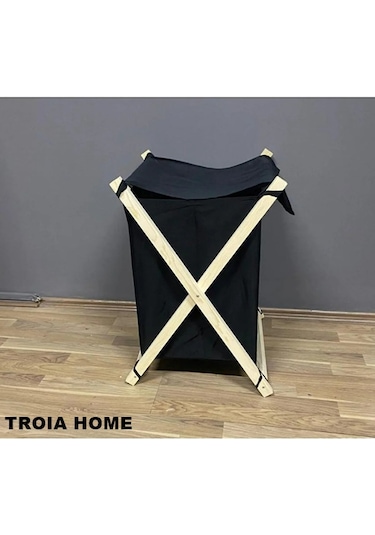 meditroia Yedek Çamaşır Torbası Ahşap Kısmı Gönderilmez TYC006758 Siyah