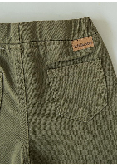 Kitikate Organik Gabardin Bebek Pantolon Yeşil Yeşil