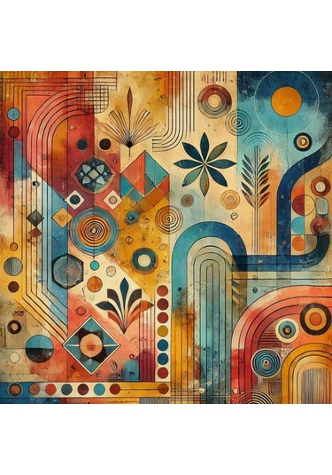 İskandinav Soyut Tablo Set Çerçevesiz 50x50cm Pvc Tablo 4'lü Set 023 Her Bir Tablo 50x50cm Büyüklüğündedir.