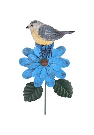 Hangfox Güçlü Demir Kuş Ve Çiçek Direği, Kırsal Stili Bahçe Dekorasyonu, Dış Mekan Kullanıma Uygun, Kolay Sabitleme, Sonbahar Bahçesi Zenginliği