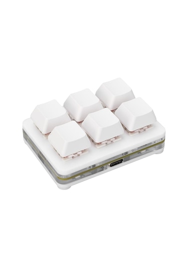 Xindoker 6 Tuşlu Programlanabilir Mekanik Klavye, Rgb Işıklı, Kısayol Ve Makro Tanımlama, Usb Kablolu Kırmızı Switch, Tasarım Ve Oyun İçin