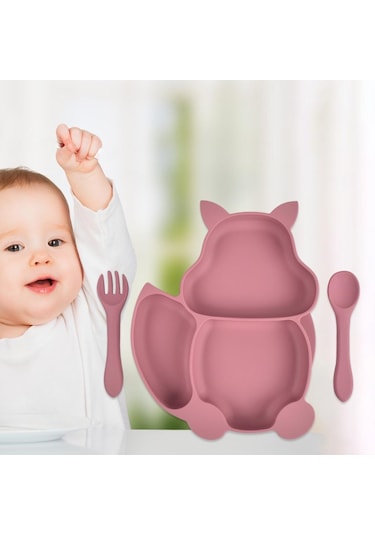 Suntek Bebek Çocuk Yemek Tabağı Bölünmüş Çanak Tepsi