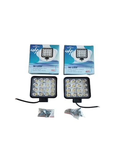 6'Lu Kare Çalışma Lambası Kalın Kasa 28 Mm 8-110 Volt 6500k
