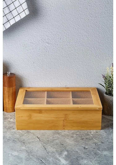 Perotti Orso Bambu 6 Bölmeli Çay Kutusu 16616 Ahşap