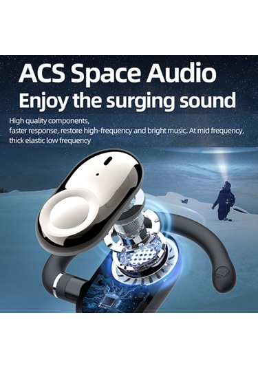 Şarjlı Kablosuz Kulaklık, Çift Döner Ows Sporlu Tasarım