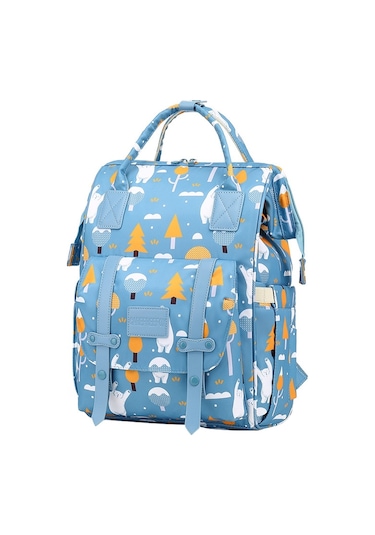 Çok Fonksiyonlu Usb Anne Ve Bebek Çantası - Cartoon Bear Çok Renkli